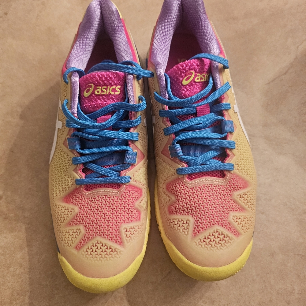ASICS Women's Pink, Yellow & Blue Athletic Shoes